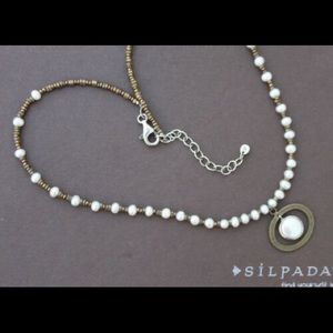 Silpada Sterling Silver Pearl "Go Coastal" Necklace